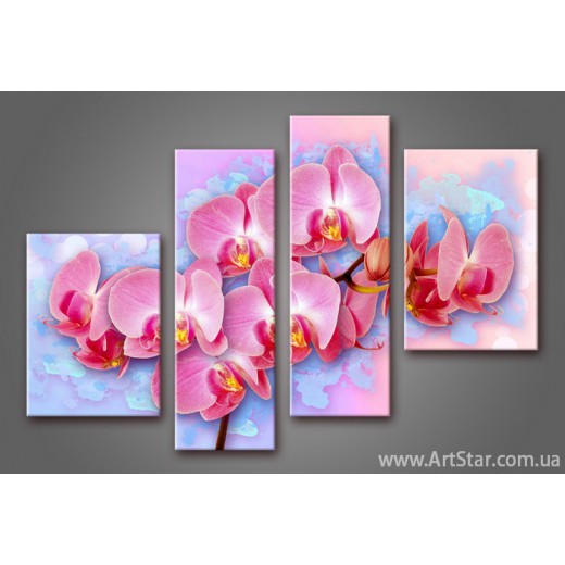 Модульная картина Цветы Орхидеи (4)