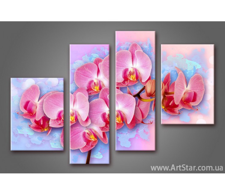 Модульная картина Цветы Орхидеи (4)