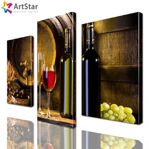 Модульная картина - Вино, Art. kit_0032
